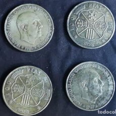 Monnaies Franco: LOTE DE 4 MONEDAS DE 100 PESETAS DE FRANCO. Lote 358234755