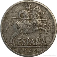 Monedas Franco: ESPAÑA. 10 CÉNTIMOS DE 1940 (DICTADURA DE FRANCO). KM# 766. (162).. Lote 358591775