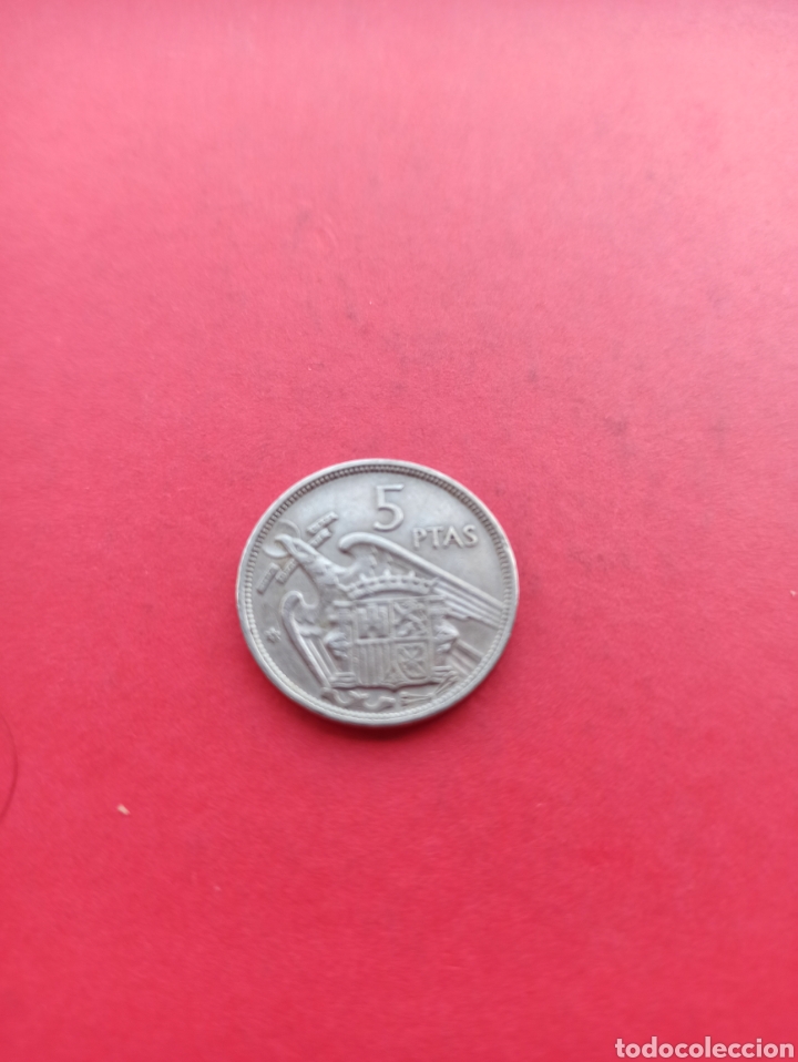 Monedas Franco: 5 pesetas 1957 *58 - Foto 2