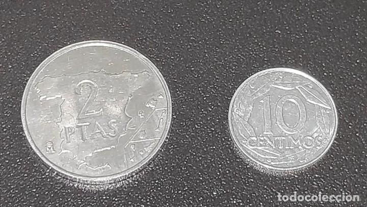 Monedas Franco: MONEDAS ESPA&Ntilde;OLAS 2 PESETAS Y 1O CENTIMOS - Foto 4