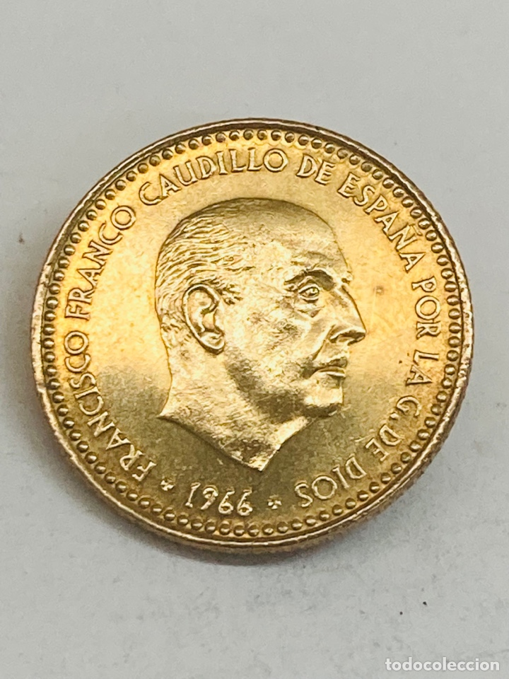 Monedas Franco: Moneda de una pesetas 1966 E72 - Foto 1