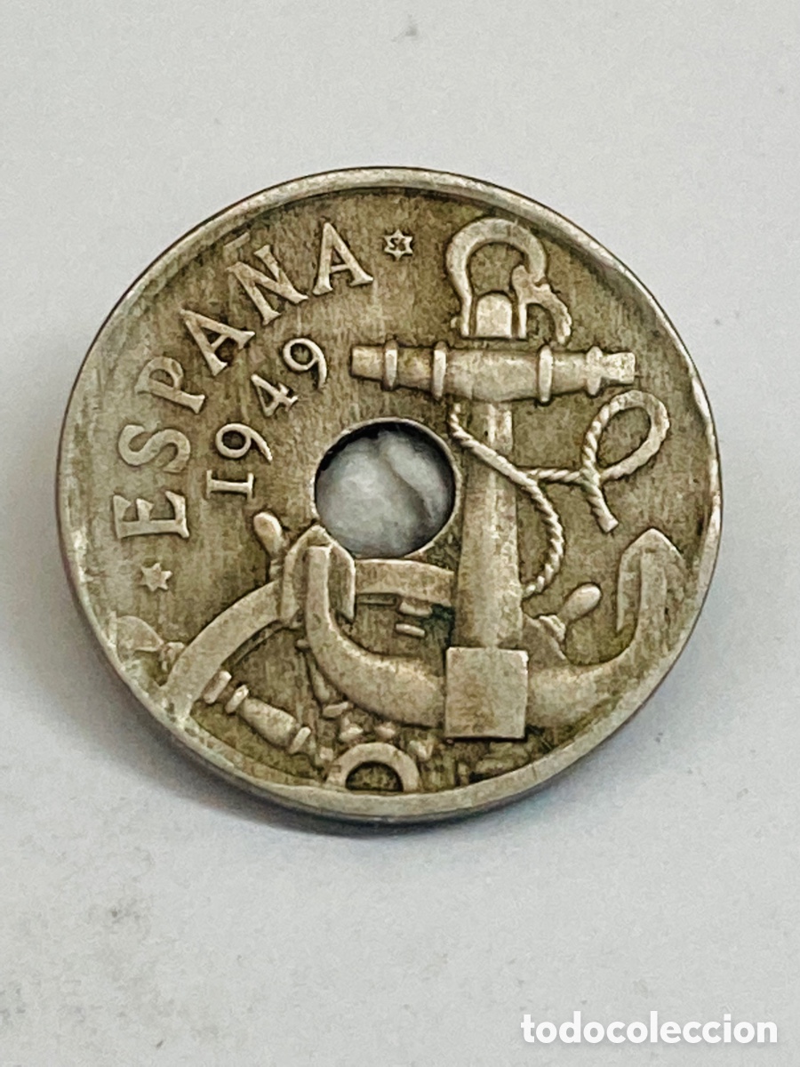 Monedas Franco: Moneda de 25 c&eacute;ntimos 1949 E56 - Foto 2