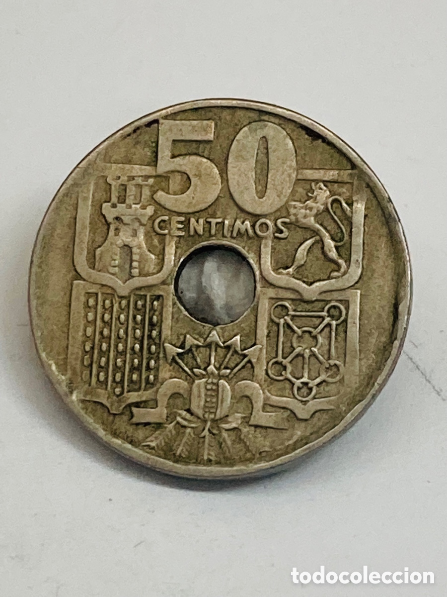 Monedas Franco: Moneda de 25 c&eacute;ntimos 1949 E56 - Foto 1