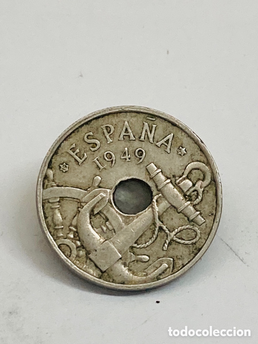Monedas Franco: Moneda de 50 c&eacute;ntimos 1949 E62 - Foto 2