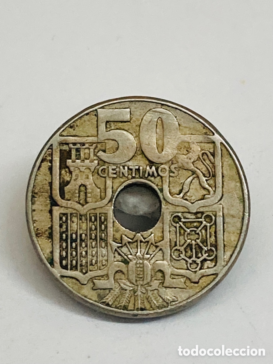 Monedas Franco: Moneda de 50 c&eacute;ntimos 1949 E52 - Foto 1