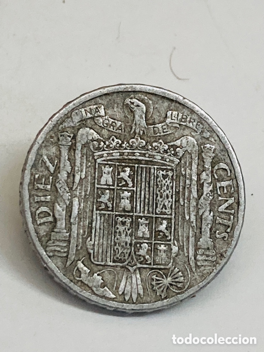 Monedas Franco: Moneda de 10 c&eacute;ntimos 1945 - Foto 2