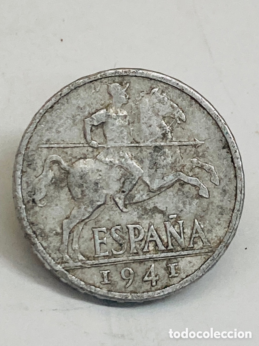 Monedas Franco: Moneda de 10 c&eacute;ntimos 1941 - Foto 2