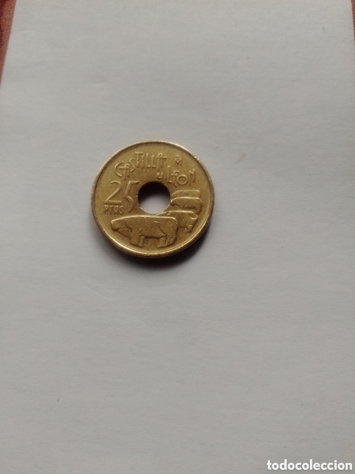 Monedas Franco: moneda 25 ptas 1995 Castilla Le&oacute;n - Foto 1