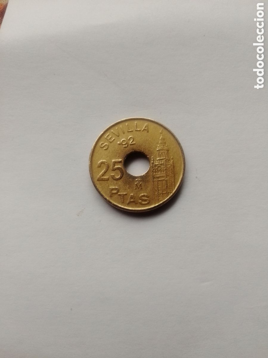 Monedas Franco: moneda 25 ptas 1992 Sevilla - Foto 1