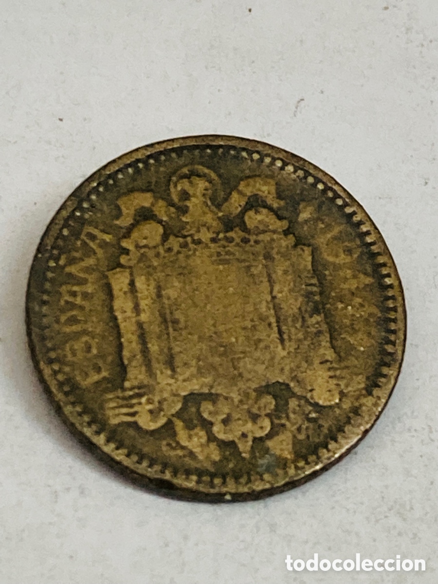 Monedas Franco: Moneda una peseta 1944 - Foto 2