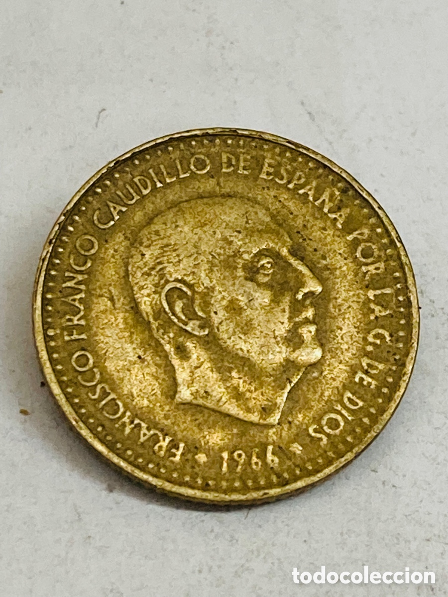 Monedas Franco: Moneda una peseta 1966 - Foto 1