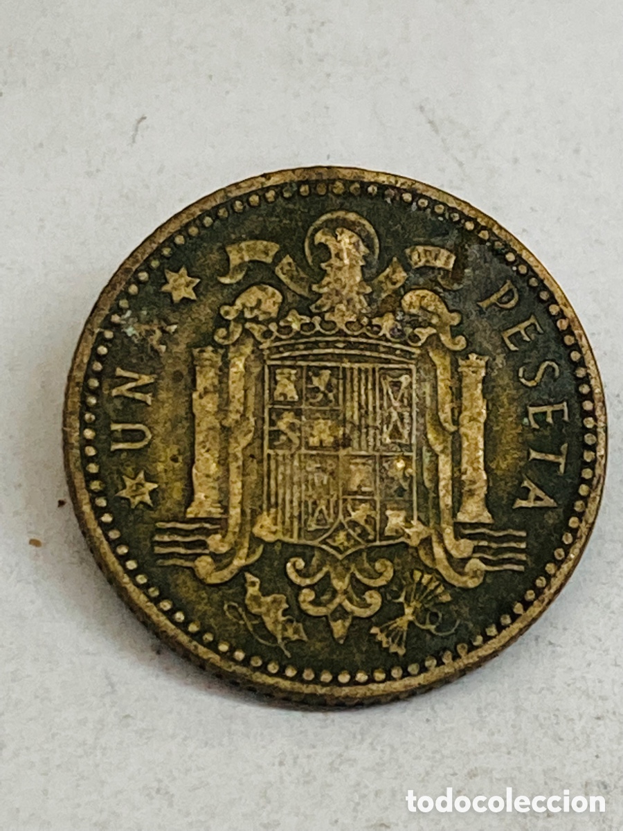Monedas Franco: Moneda de una peseta 1953 - Foto 2