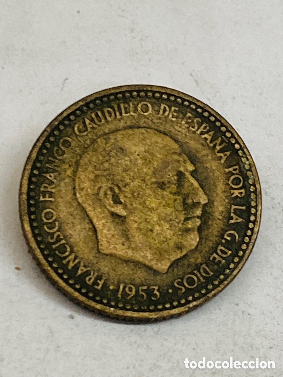 Monedas Franco: Moneda de una peseta 1953 - Foto 1