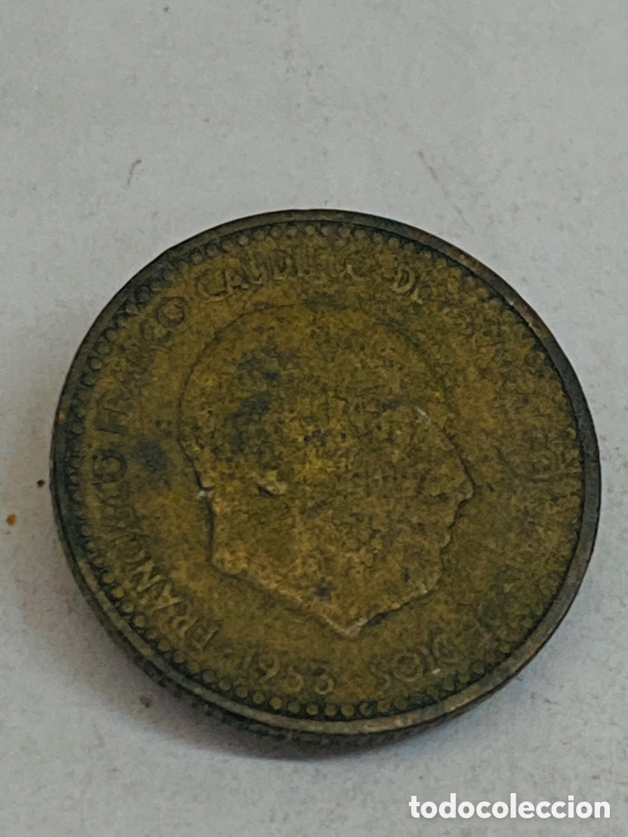 Monedas Franco: Moneda una peseta 1953 - Foto 2