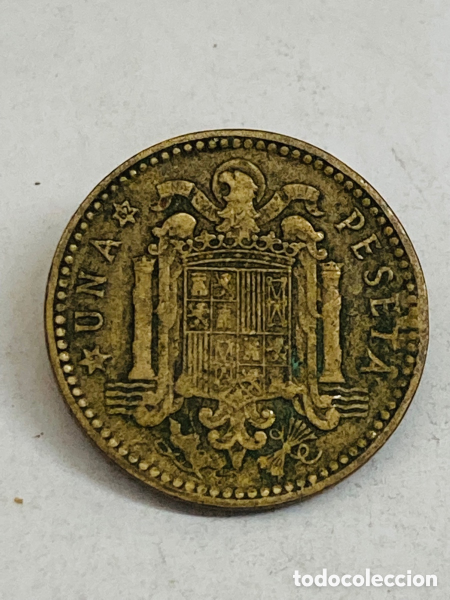 Monedas Franco: Moneda de una peseta 1953 - Foto 2