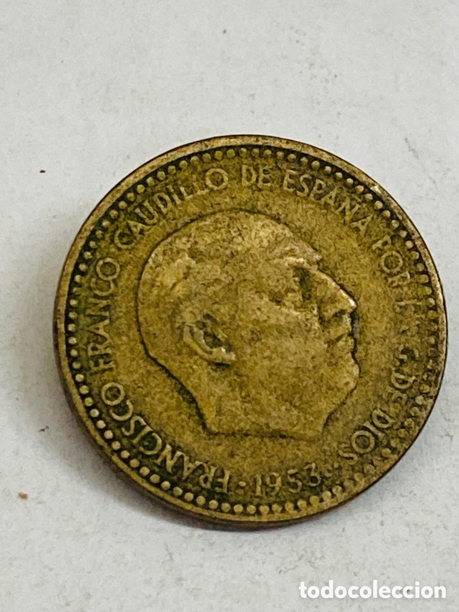 Monedas Franco: Moneda de una peseta 1953 - Foto 1