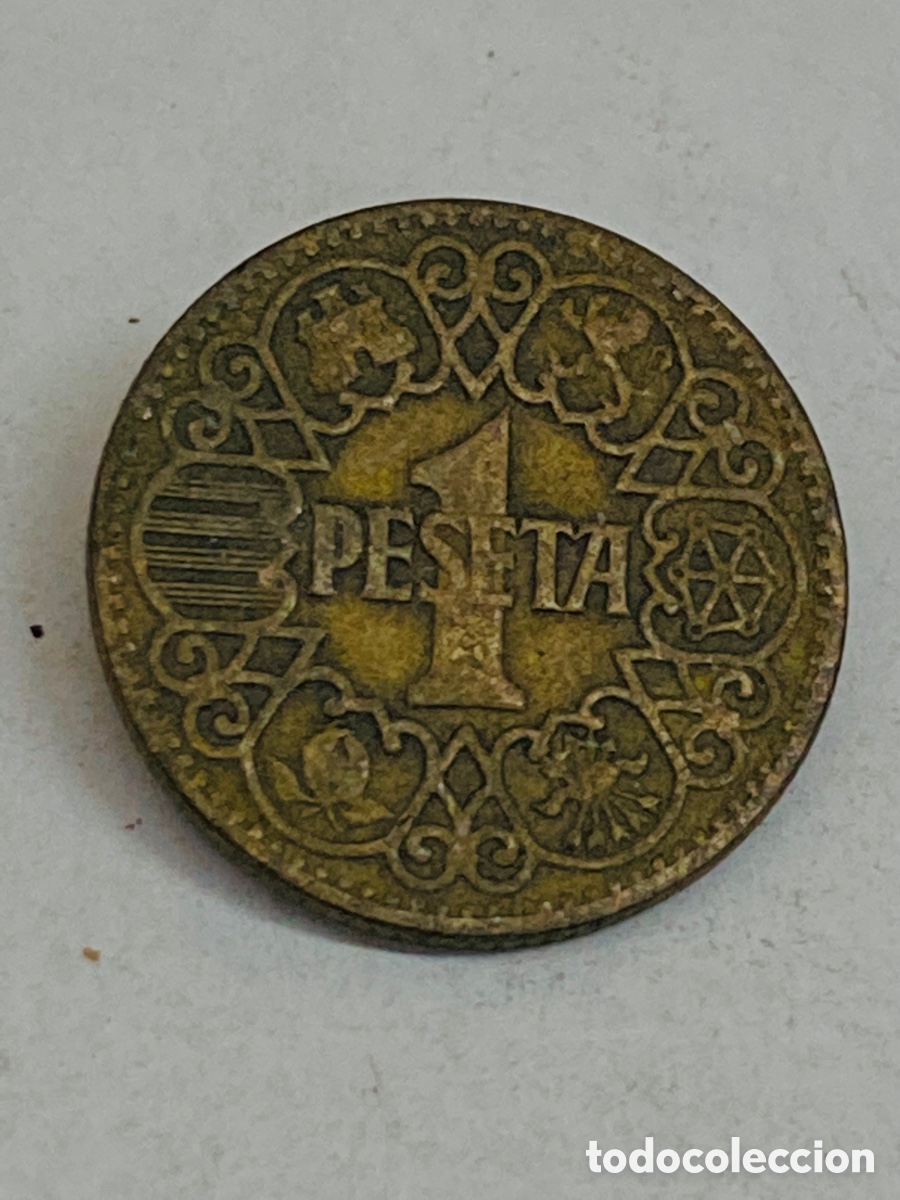 Monedas Franco: Moneda de una peseta 1944 - Foto 1