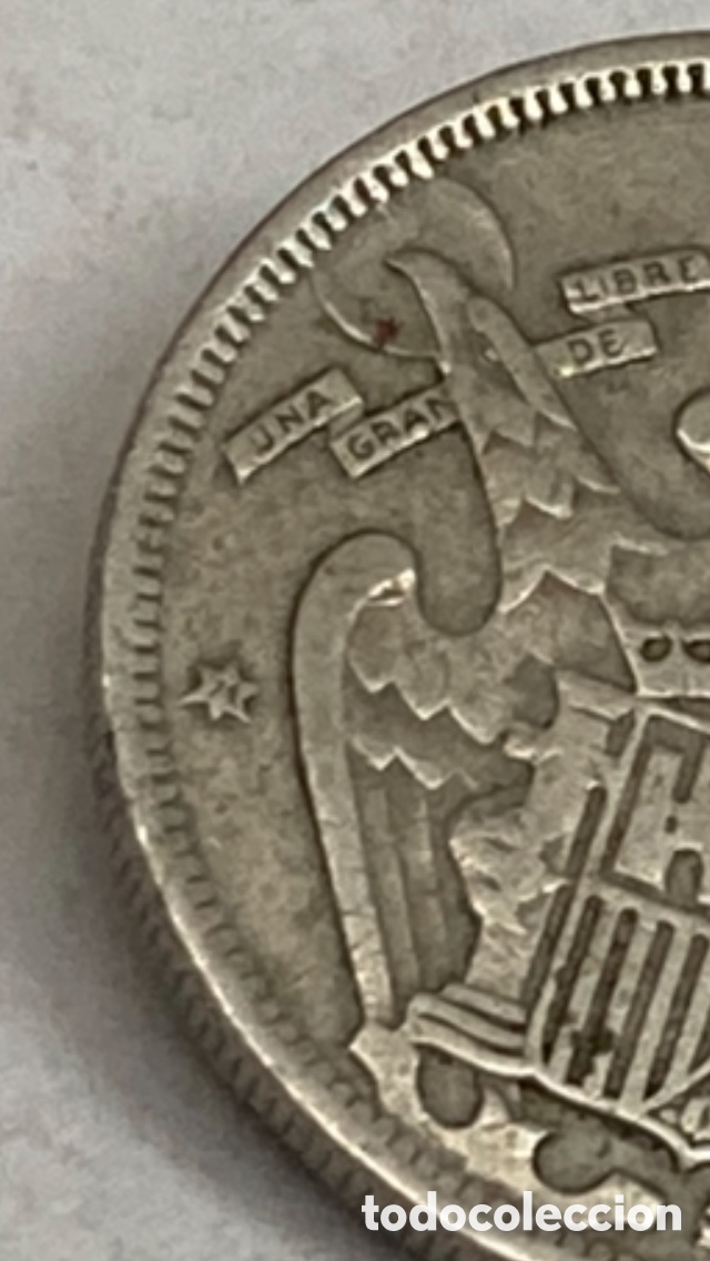 Monedas Franco: Moneda de 5 pesetas 1957 *71 - Foto 3