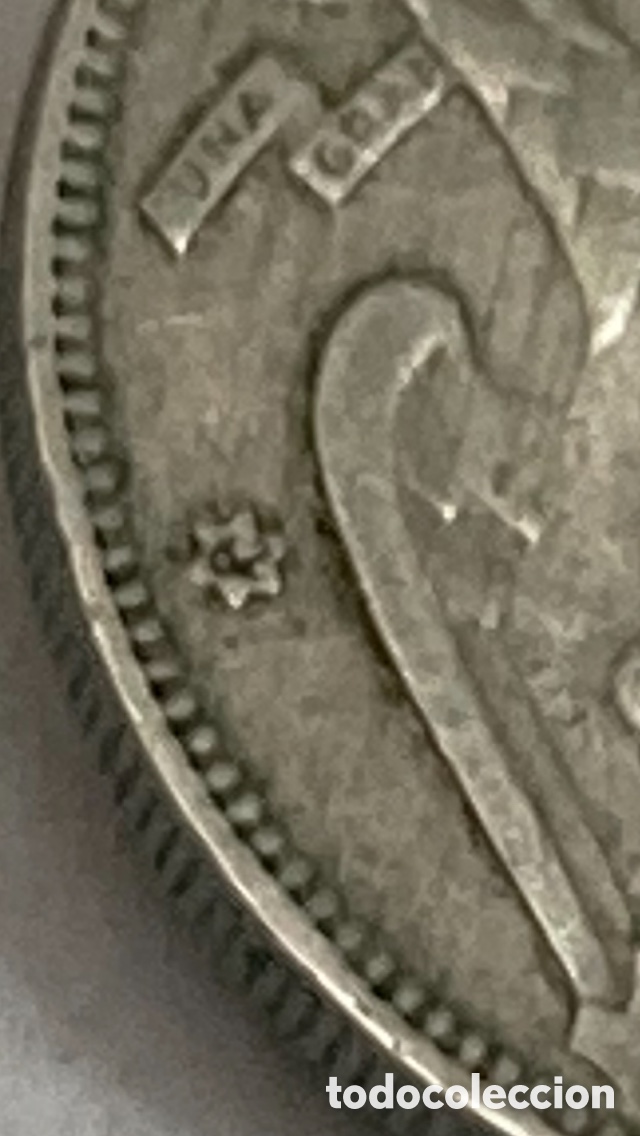 Monedas Franco: Moneda de 5 pesetas 1957 *62 - Foto 3