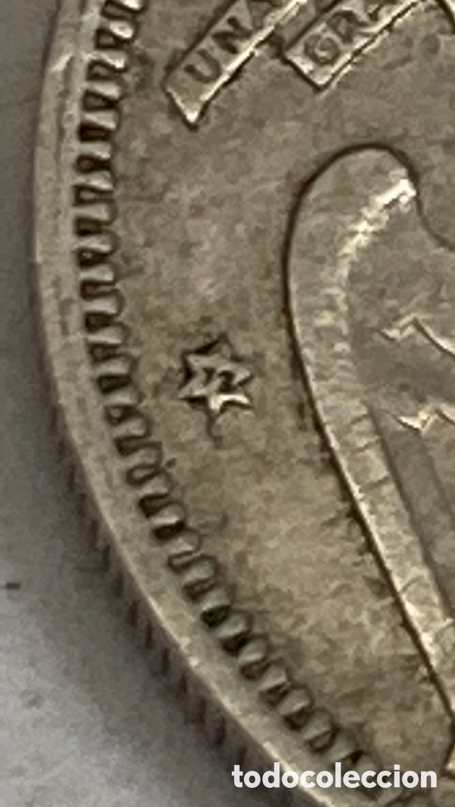 Monedas Franco: Moneda de 5 pesetas 1957 *72 - Foto 3