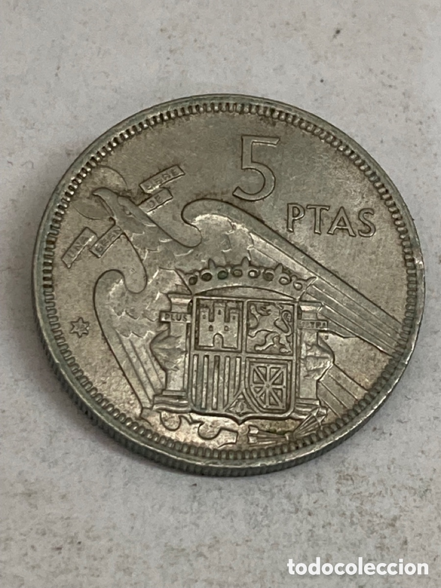Monedas Franco: Moneda de 5 pesetas 1857 *70 - Foto 2