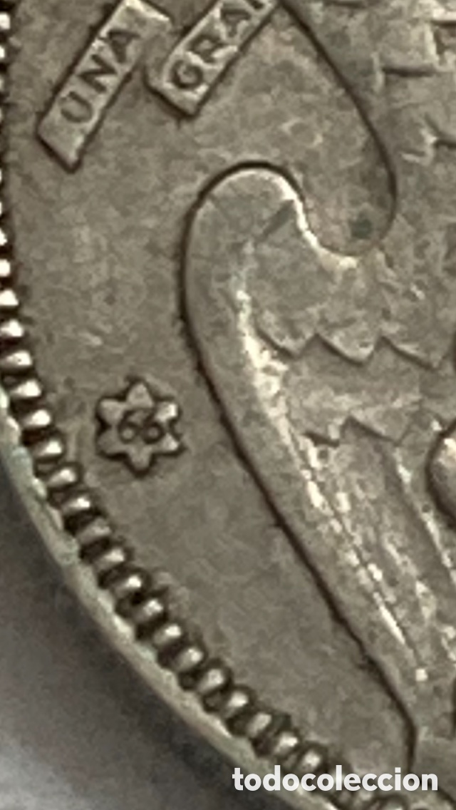 Monedas Franco: Moneda de 5 pesetas 1957 *66 - Foto 3