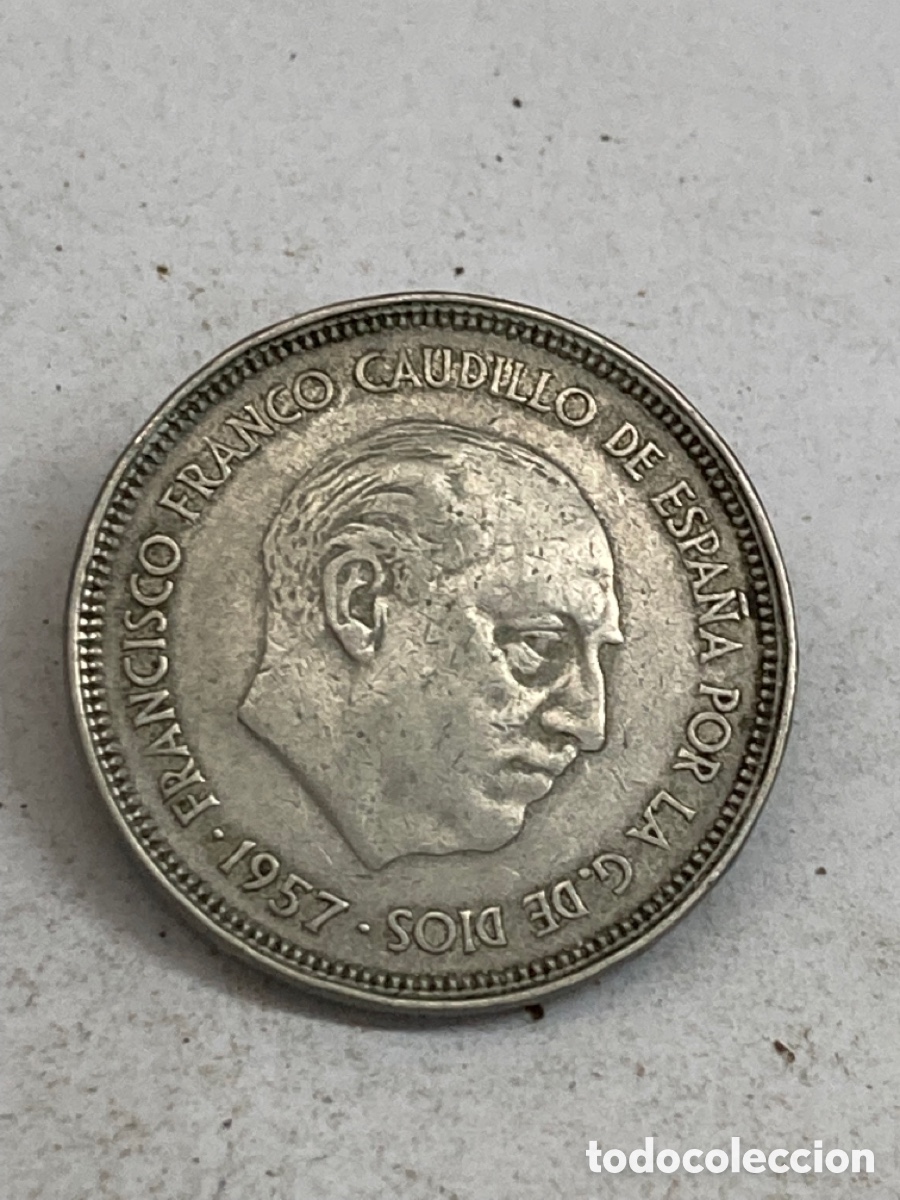 Monedas Franco: Moneda de 25 pesetas 1957*58 - Foto 1