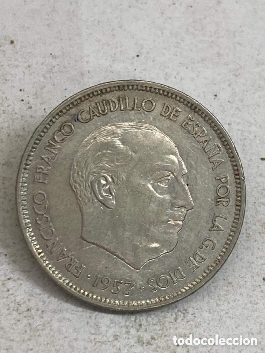 Monedas Franco: Moneda de 25 pesetas 1957*72 - Foto 1
