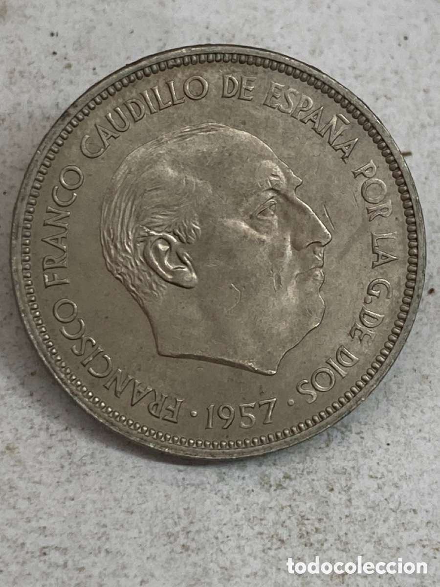 Monedas Franco: Moneda de 25 pesetas 1957*64 - Foto 2