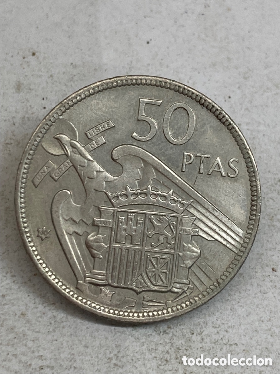 Monedas Franco: Moneda de 50 pesetas 1957*60 - Foto 1