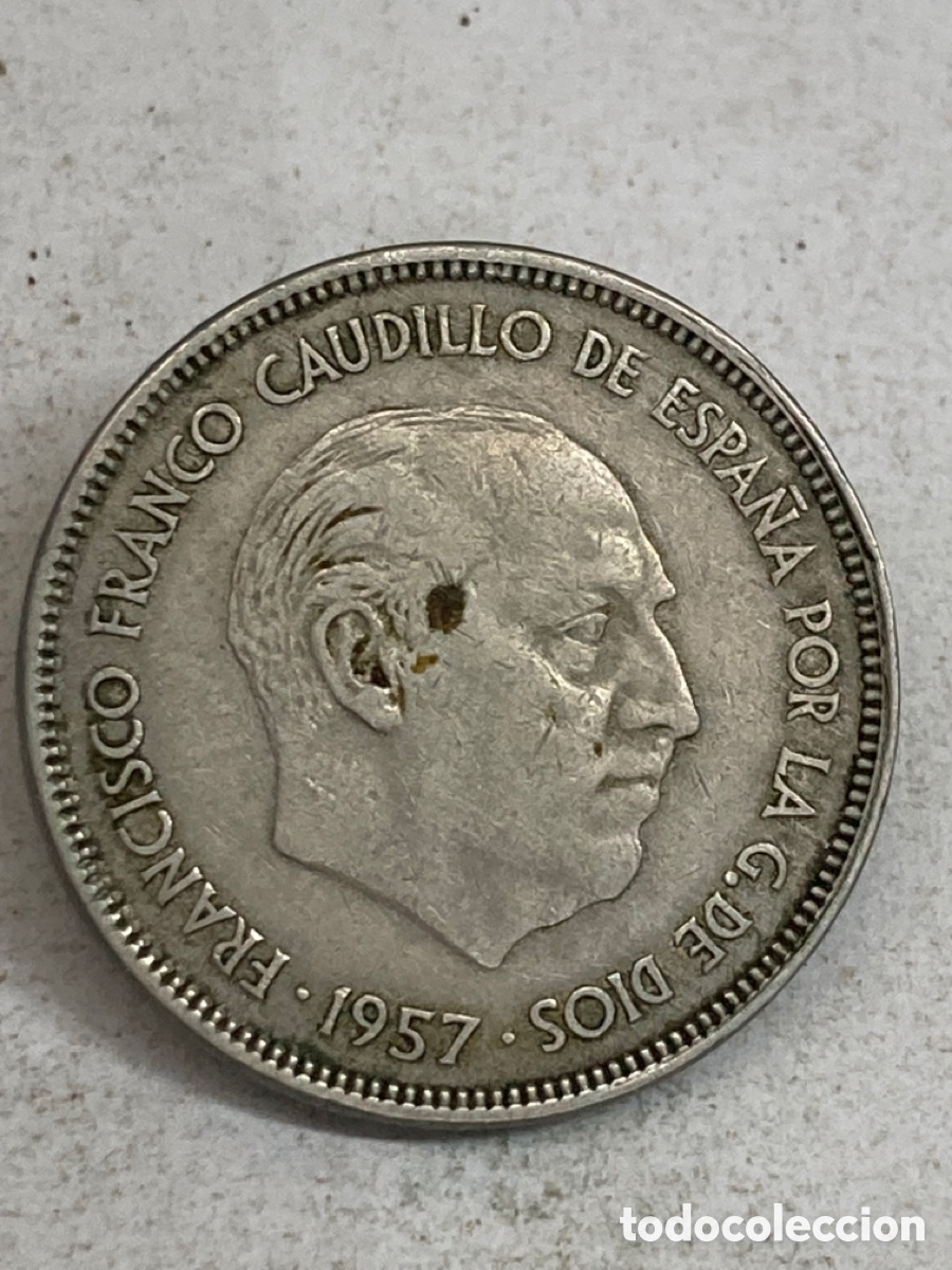 Monedas Franco: Moneda de 25 pesetas 1957 *61 - Foto 1