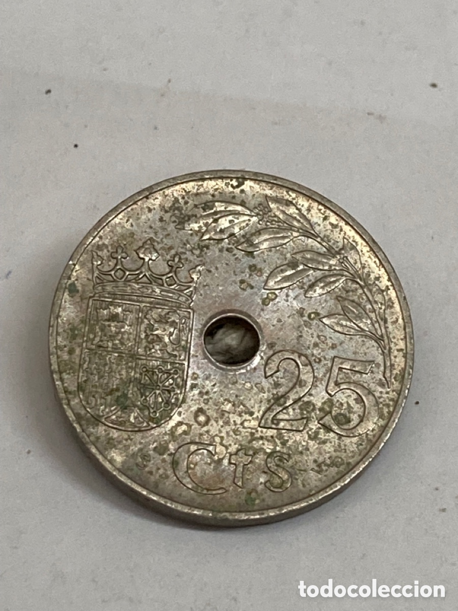 Monedas Franco: Moneda de 25 c&eacute;ntimos 1937 - Foto 1