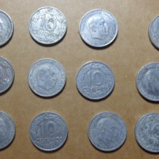 Monedas Franco: LOTE 12 MONEDAS: 10 CENTIMOS, ESPAÑA 1959. Lote 339953538