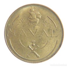 Monedas Franco: 1 PESETA NAVAL. CÁDIZ. 1948. TALLERES SAN CARLOS.