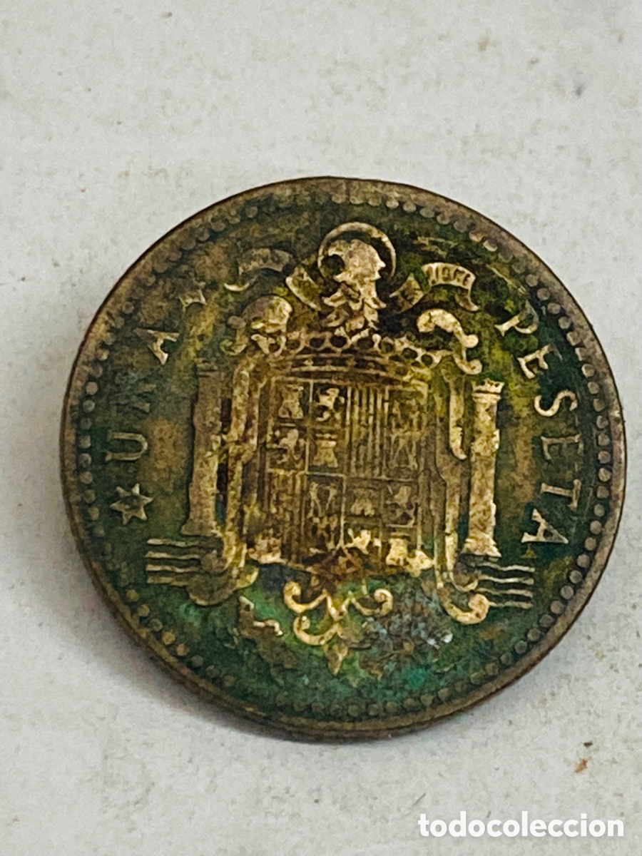 Monedas Franco: Moneda de una peseta 1947 - Foto 2