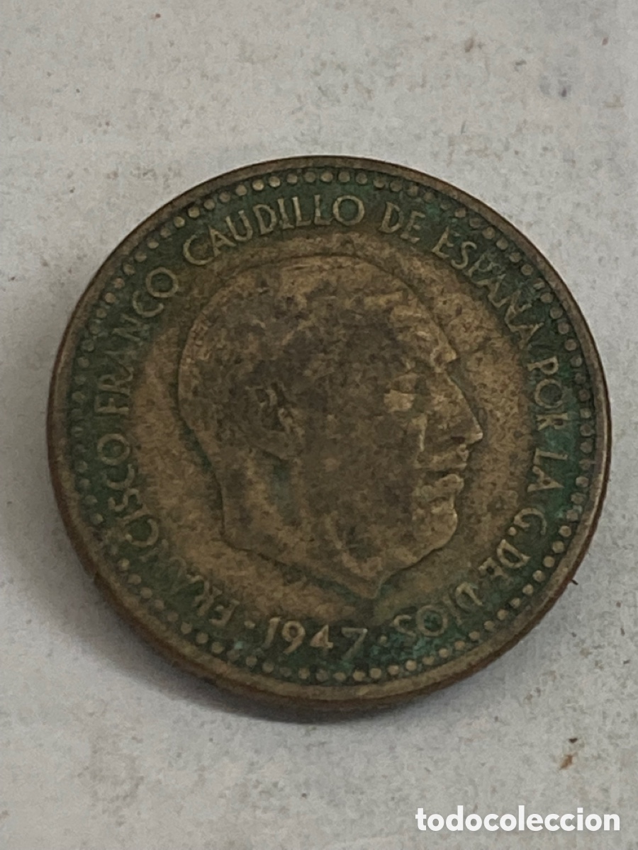 Monedas Franco: Moneda de una peseta 1947 - Foto 1
