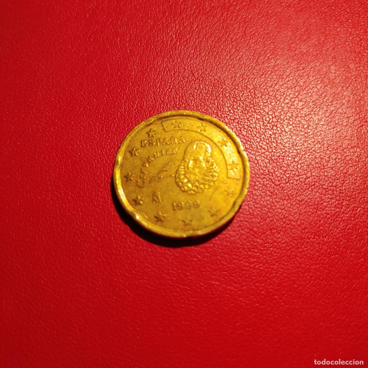 Pièce De 20 Centimes D'euro Espagne 1999 - Cervantes, Circulée, Bon état