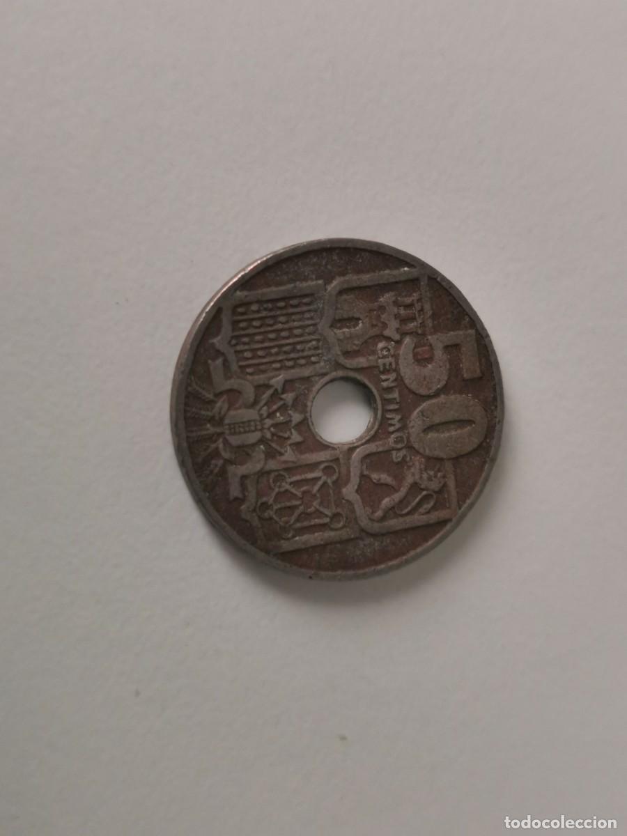 Monedas Franco: MONEDA DE 50 CENTIMOS ESTADO ESPA&Ntilde;OL 1949 - Foto 2