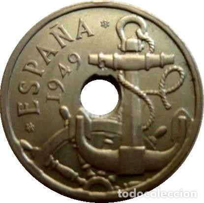 Monedas Franco: Monedas de 50 c&eacute;ntimos, 1949 (5) y 1963 (1) - Foto 4