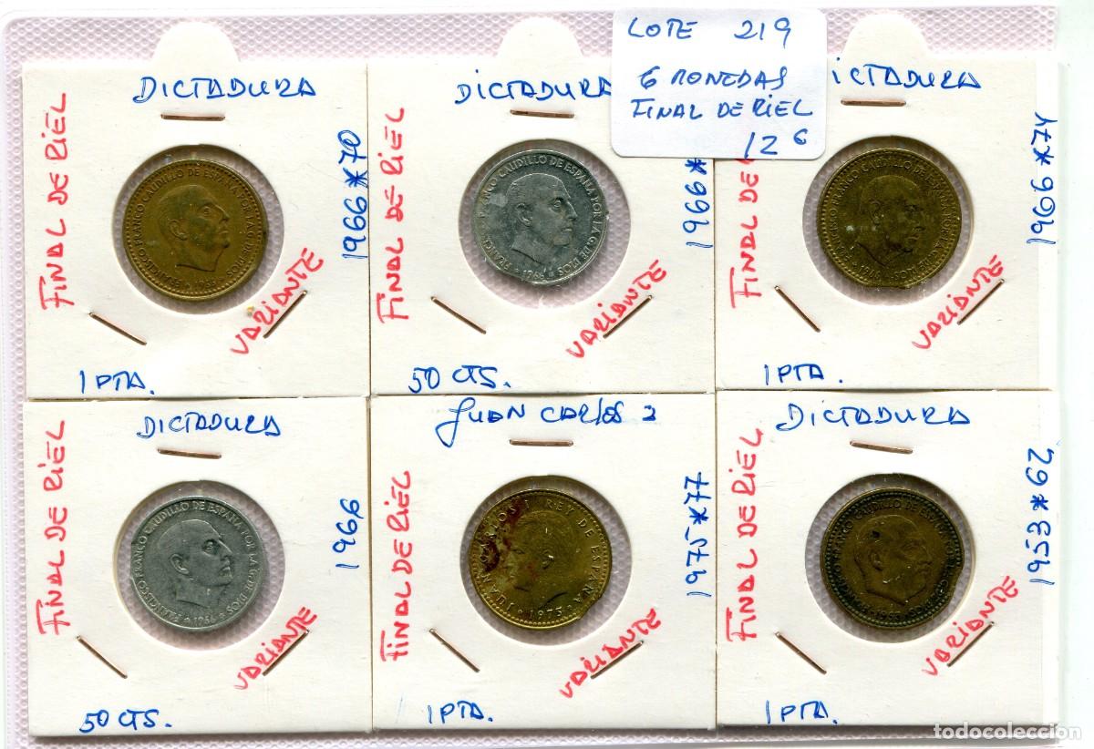 Monedas Franco: 6 MONEDAS FINAL DE RIEL ( LOT219 ) - Foto 1