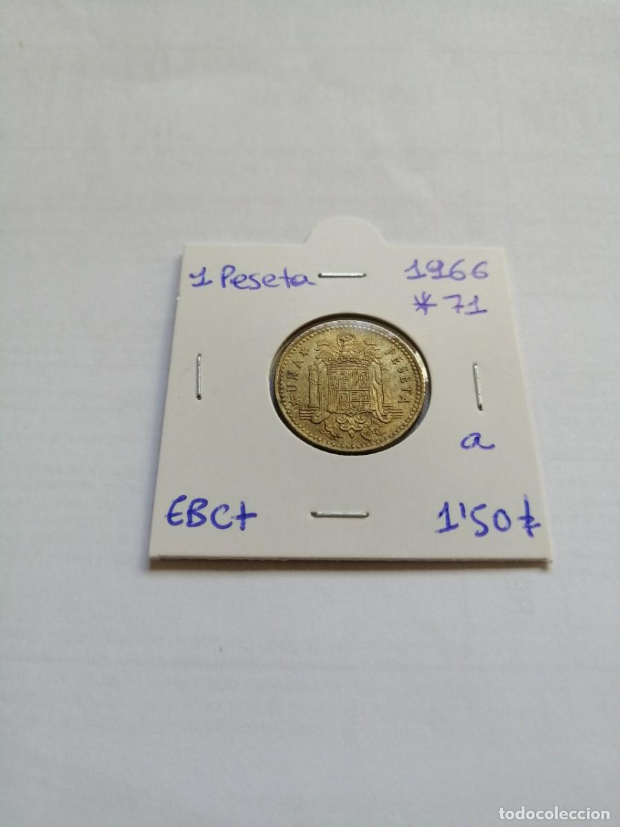 Monedas Franco: 1 peseta 1966 estrella 71 - Foto 1