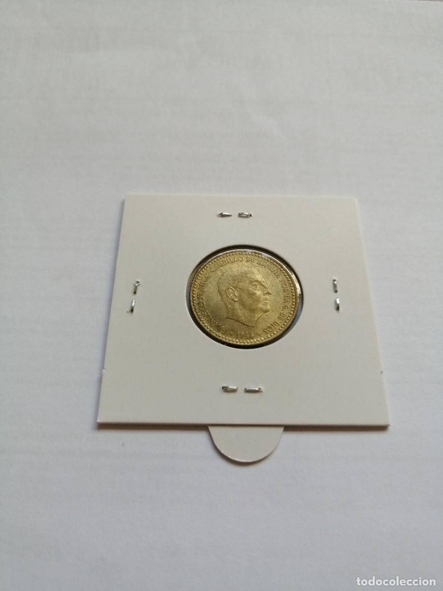 Monedas Franco: 1 peseta 1966 estrella 71 - Foto 2