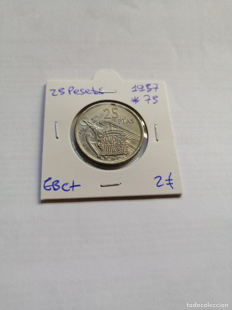 M&uuml;nzen unter Franco: 25 pesetas 1957 estrella 75