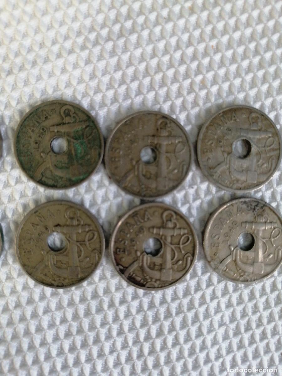 Monedas Franco: 8 monedas de 50 c&eacute;ntimos 1949 - Foto 2