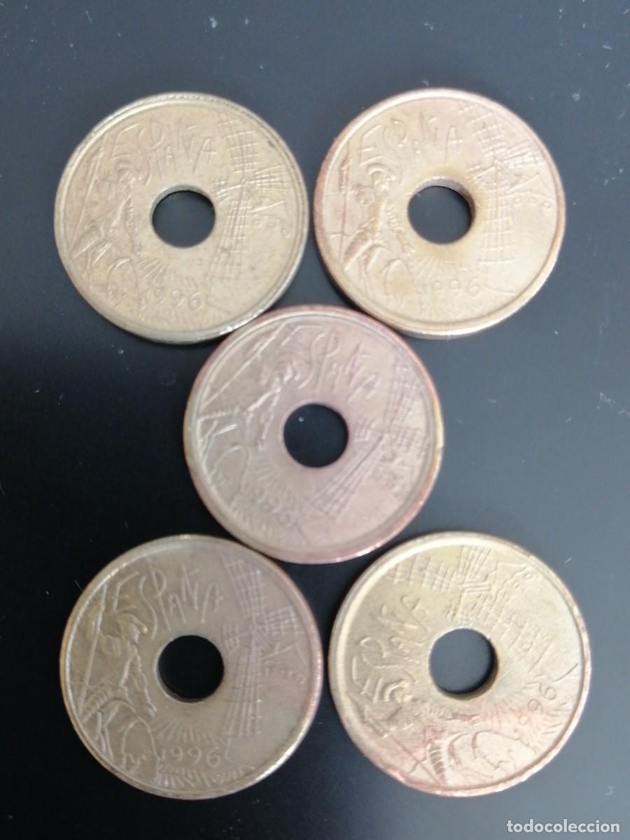 Monedas Franco: 5 monedas de 25 pesetas 1996 - Foto 1