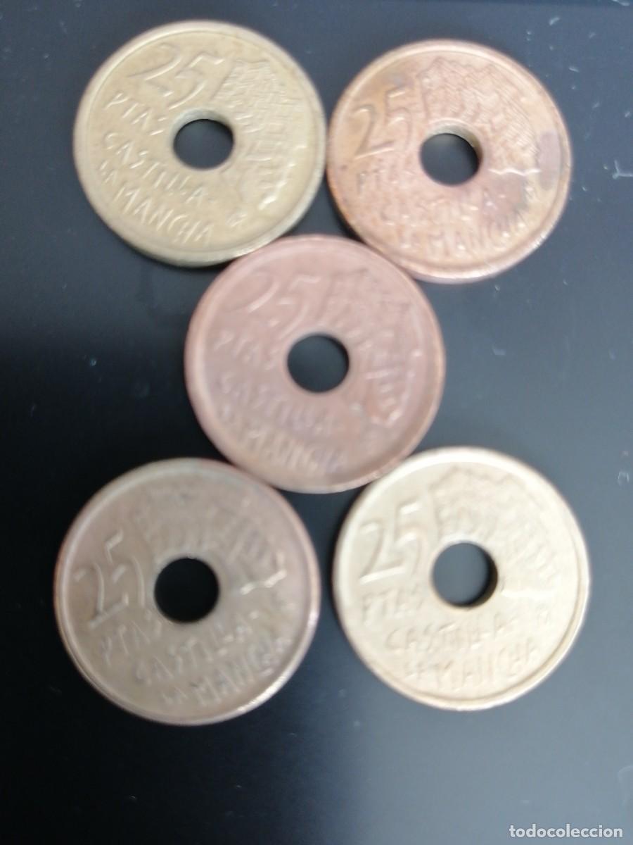 Monedas Franco: 5 monedas de 25 pesetas 1996 - Foto 2