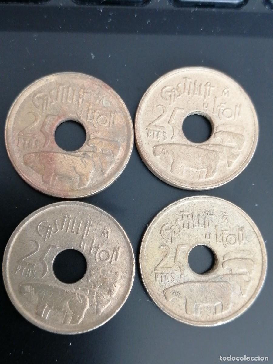 Monedas Franco: 4 monedas 25 pesetas 1995 - Foto 2