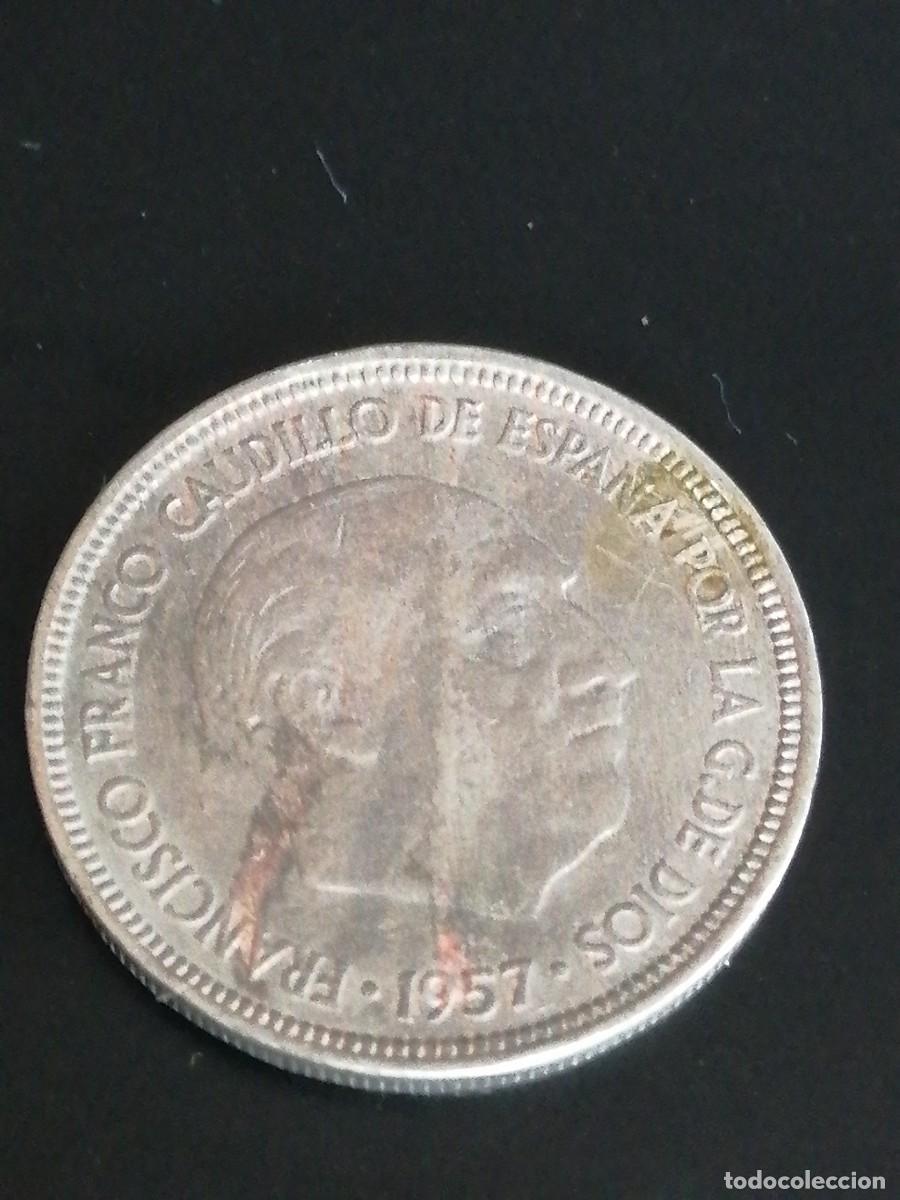 Monedas Franco: 5 Pesetas 1957 - Foto 3