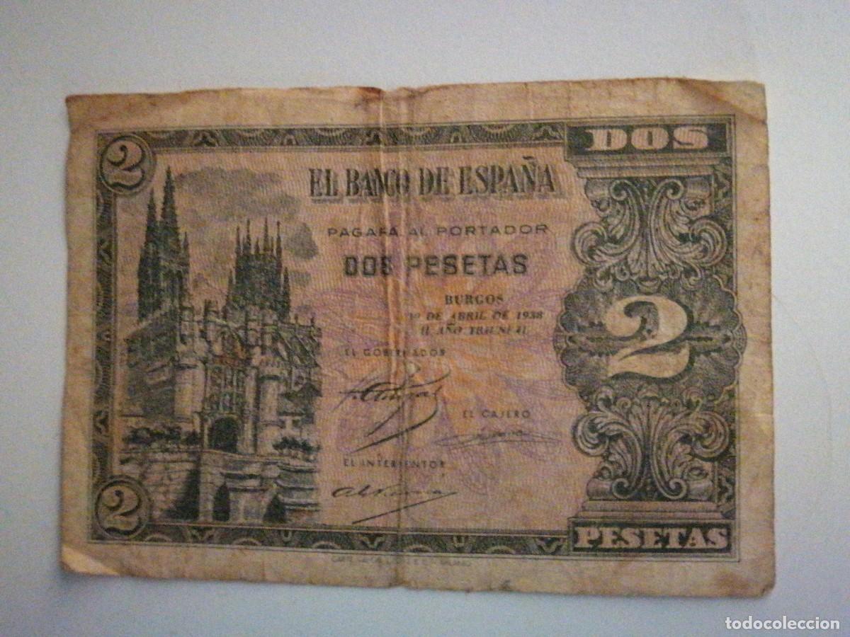 Monedas Franco: Billete 2 pesetas 1938 - Foto 1