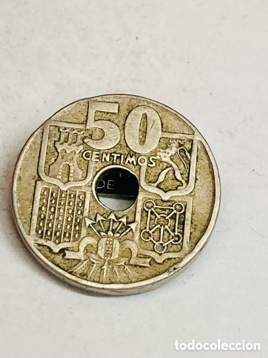 Monedas Franco: Moneda de 50 c&eacute;ntimos 1949 - Foto 1